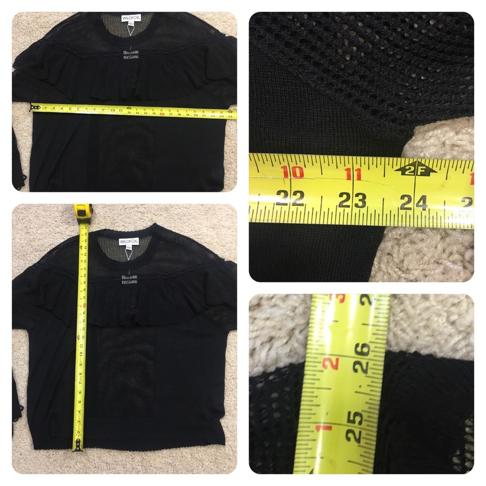 NWT! Wildfox Women's Mirage Sweatshirt Black - Picture 5 of 6